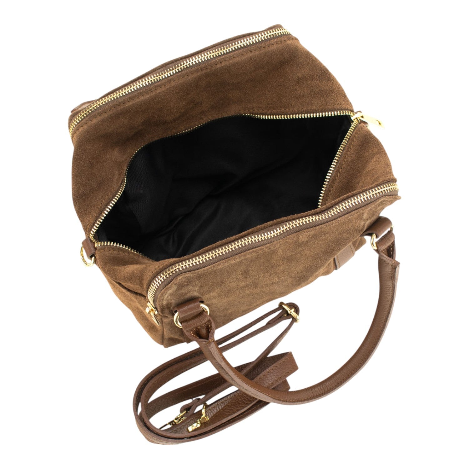 Bolso en Piel Pregato Verona Ante Camel - KimondoShop