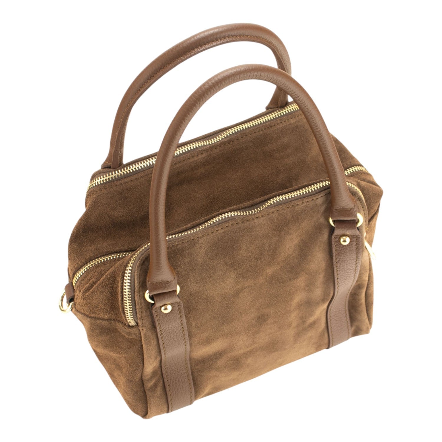 Bolso en Piel Pregato Verona Ante Camel - KimondoShop