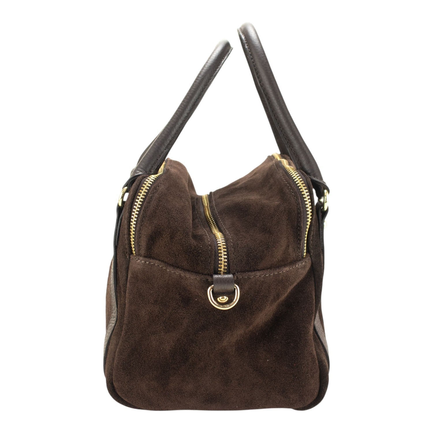 Bolso en Piel Pregato Verona Ante Chocolate - KimondoShop
