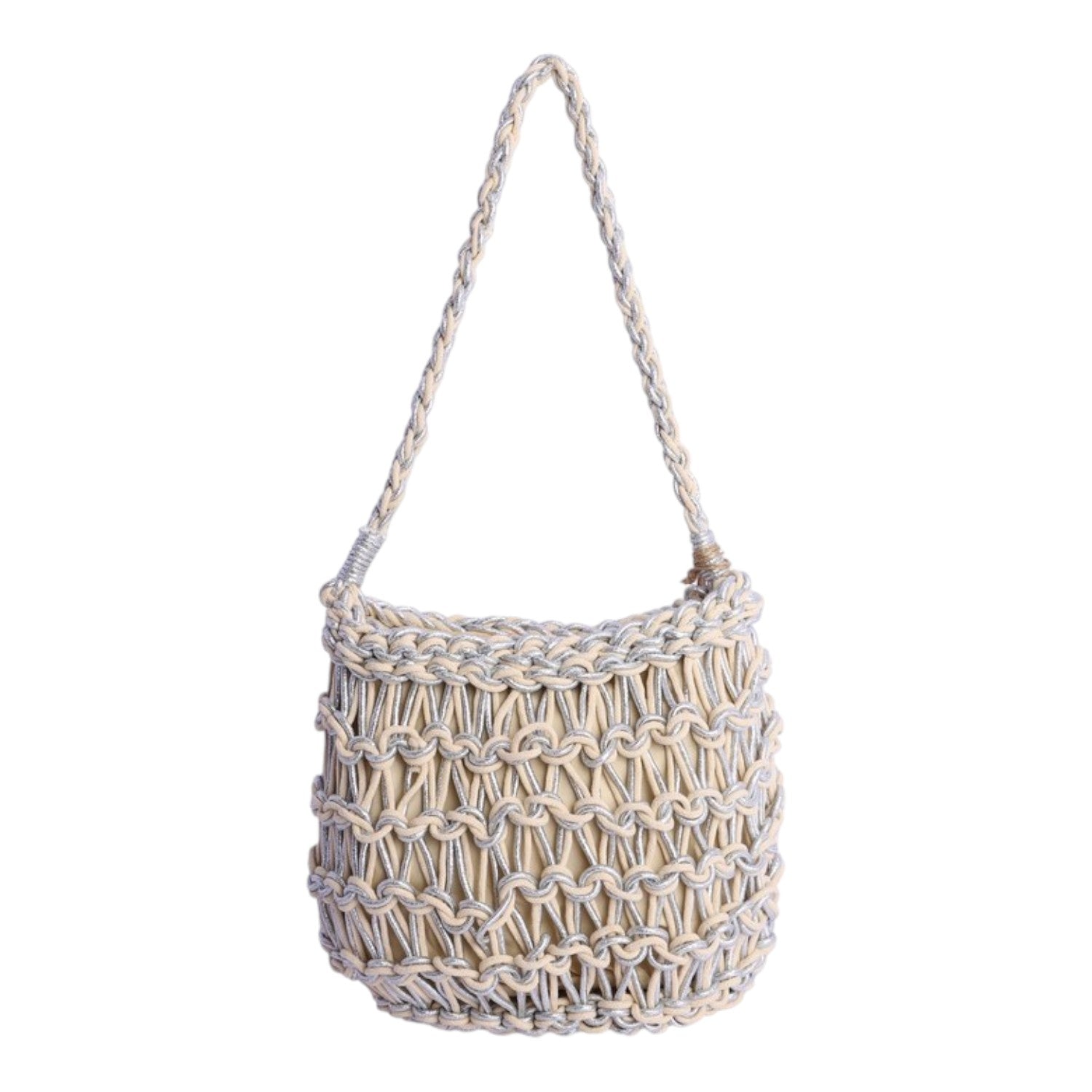 Bolso hombro Amichi hilo Dusk Plateado - KimondoShop