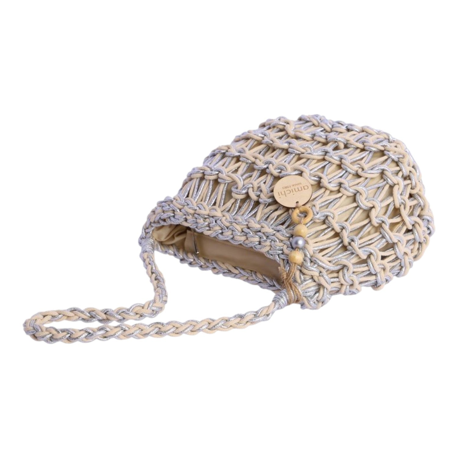 Bolso hombro Amichi hilo Dusk Plateado - KimondoShop