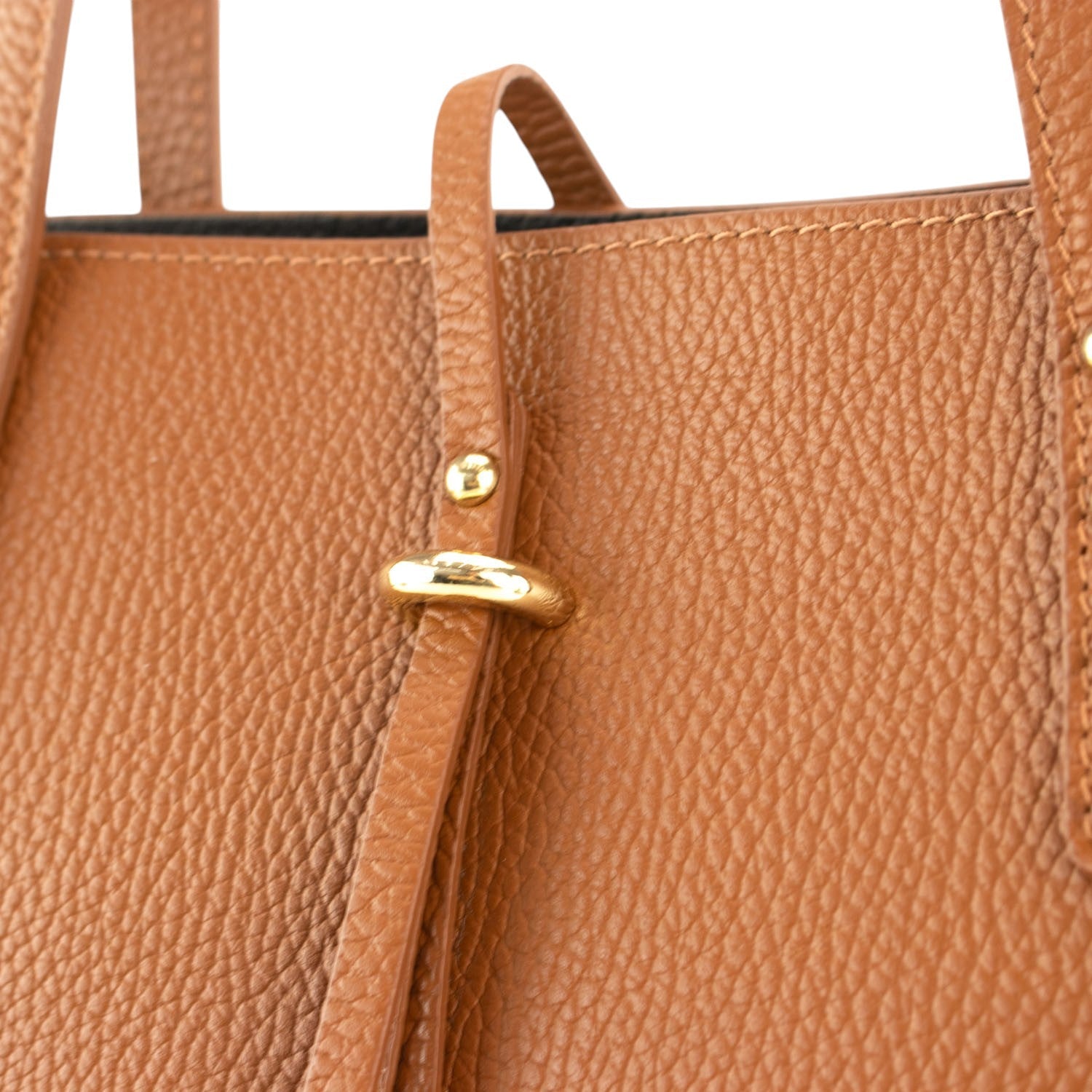 Bolso Shopper en Piel Pregato Loggia Camel - KimondoShop