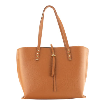Bolso Shopper en Piel Pregato Loggia Camel - KimondoShop