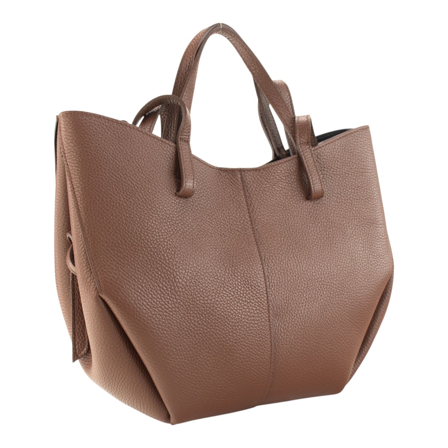 Bolso shopper Piel Pregato Venetto Soft Chocolate claro - KimondoShop