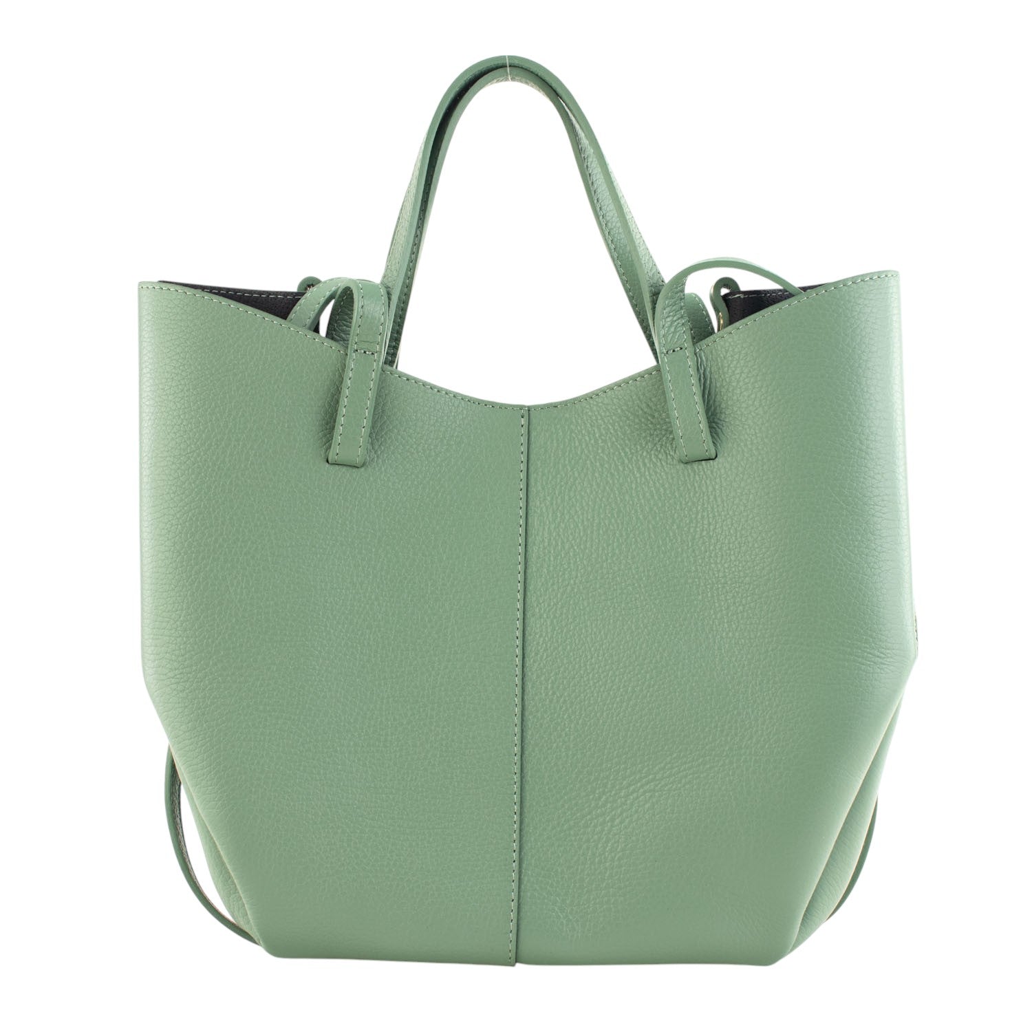 Bolso shopper Piel Pregato Venetto Soft Verde aguamarina - KimondoShop
