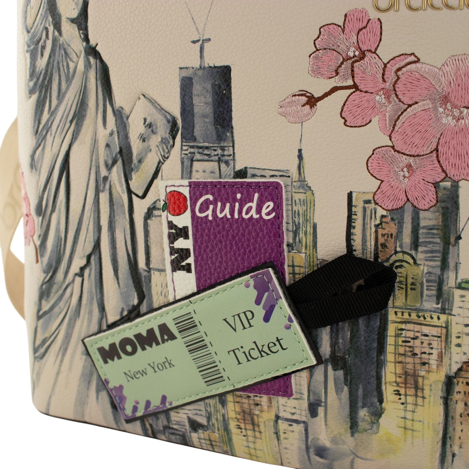Bolso tote Braccialini Cartoline New York - KimondoShop
