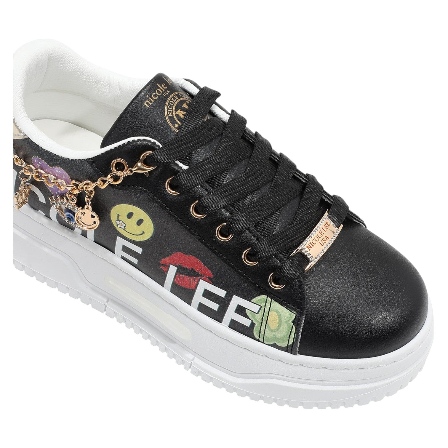 Deportivas Nicole Lee Fashion Charm Black - KimondoShop