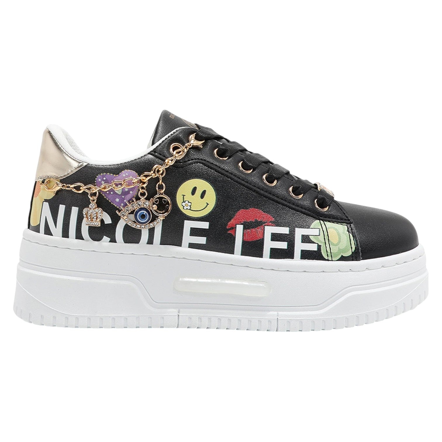 Deportivas Nicole Lee Fashion Charm Black - KimondoShop