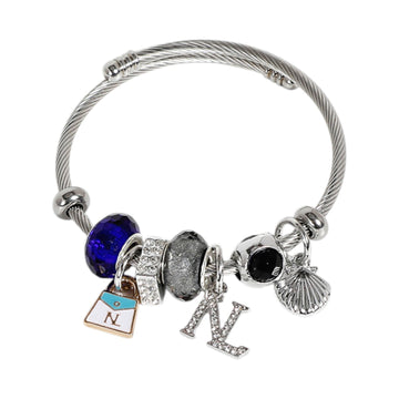 Pulsera con charms Nicole Lee Concha Plateada - KimondoShop