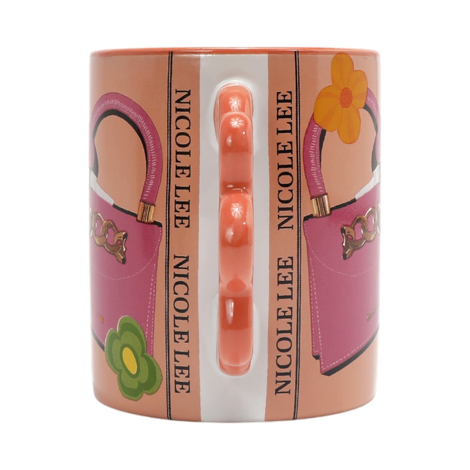 Taza cerámica asa flor Nicole Lee Violet Blossom - KimondoShop