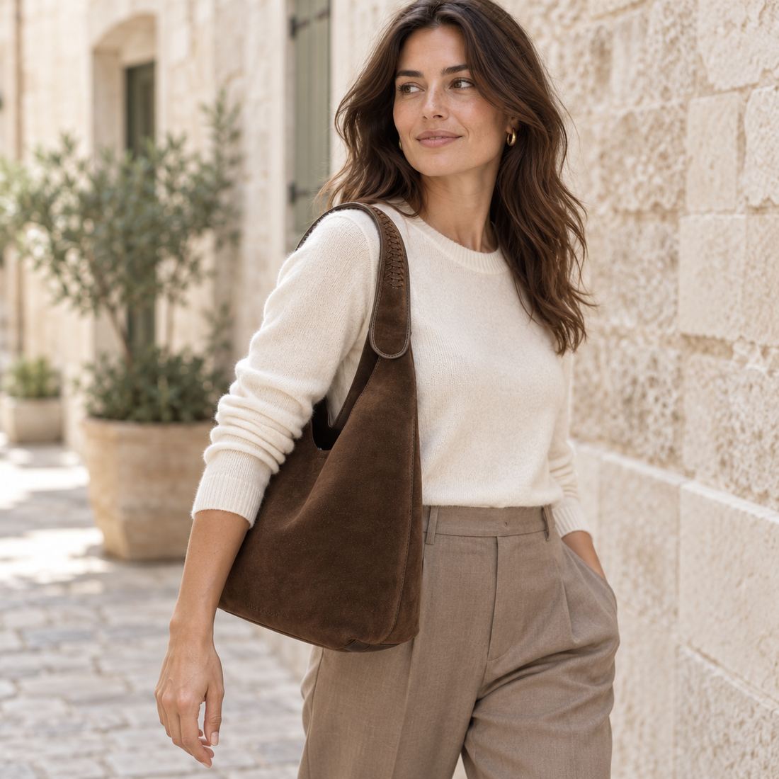 Bolso bucket Pregato Brera Chocolate
