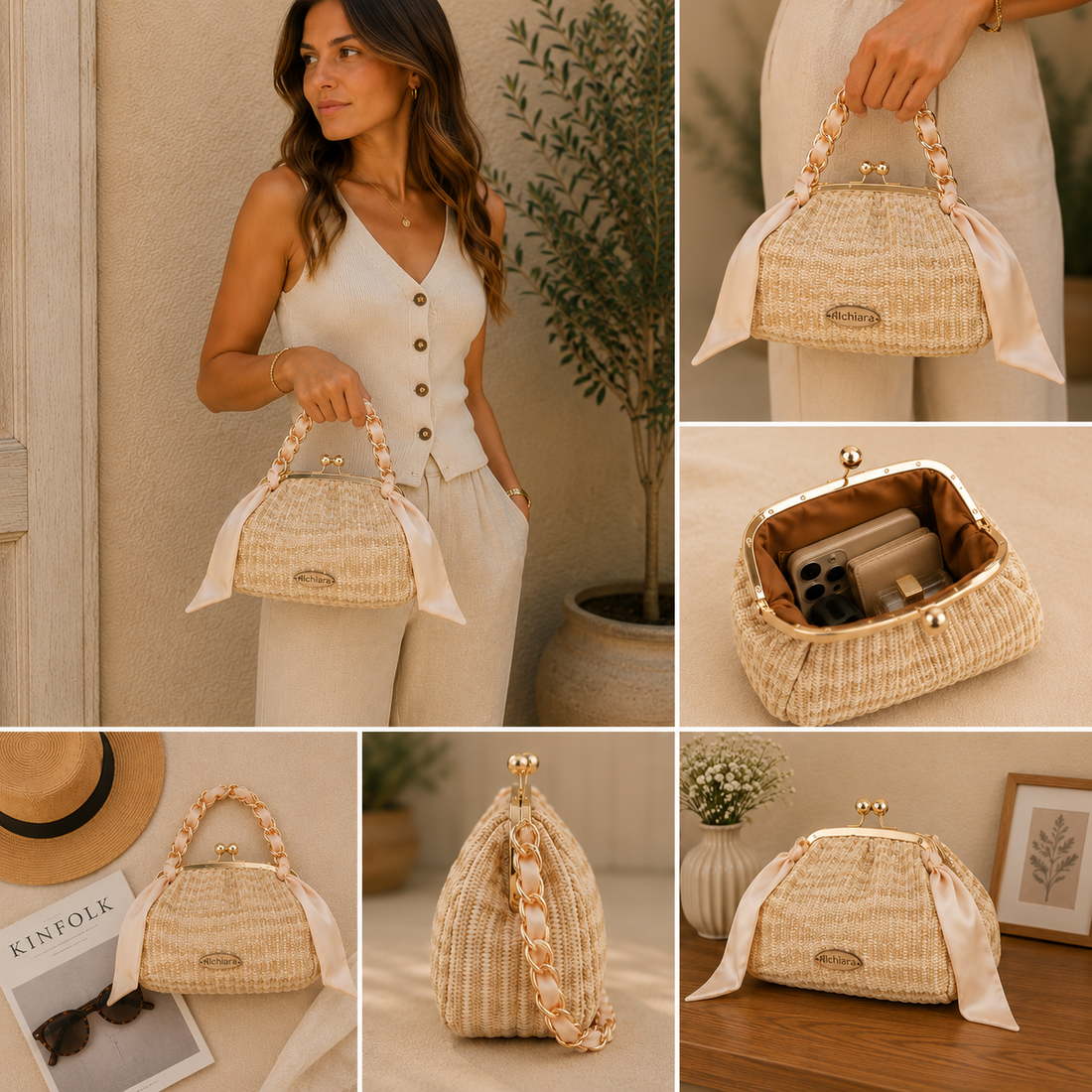 Bolso clutch Alchiara Aurora Rosa