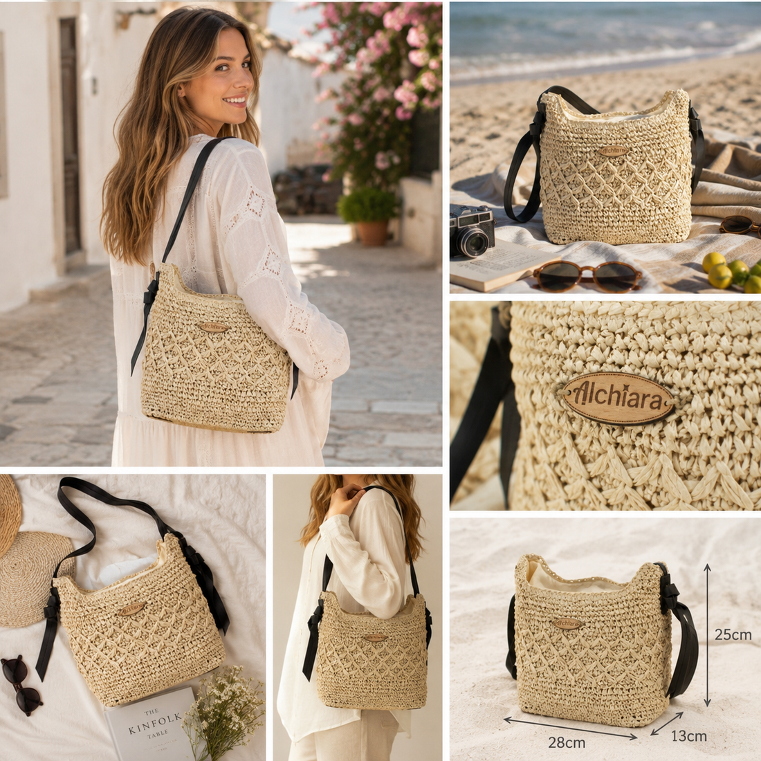 Bandolera Alchiara Elysia Beige
