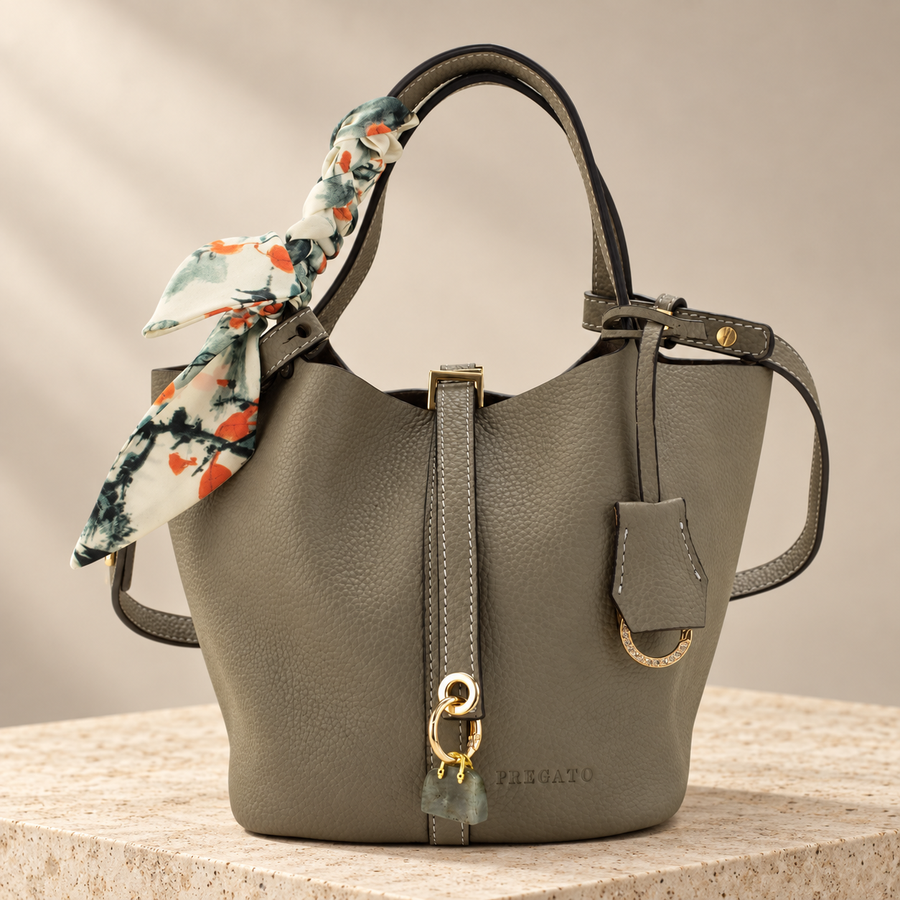 Bolso de mano Pregato Torino Taupe