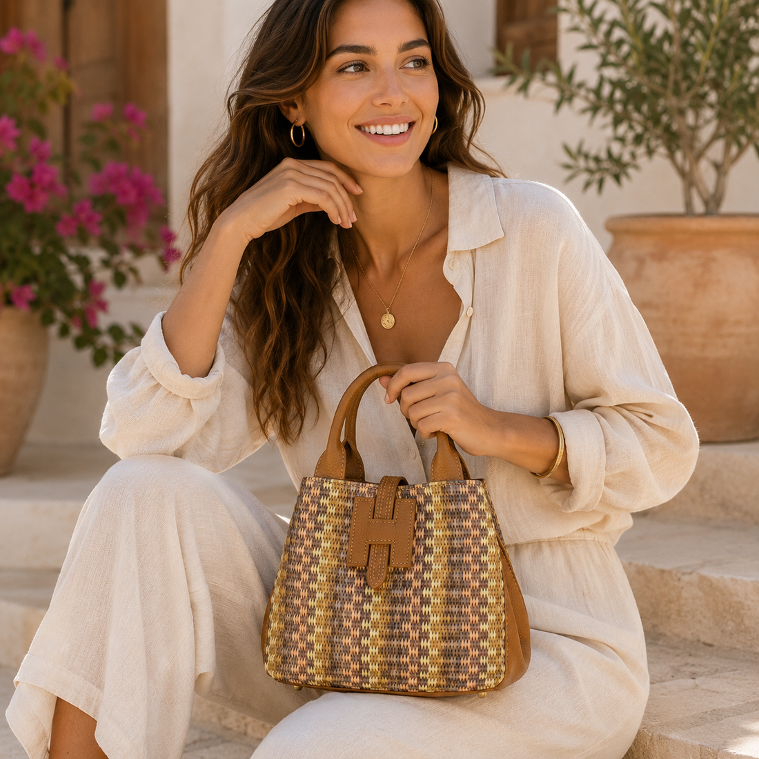 Bolso de mano Pregato Isola Rosa