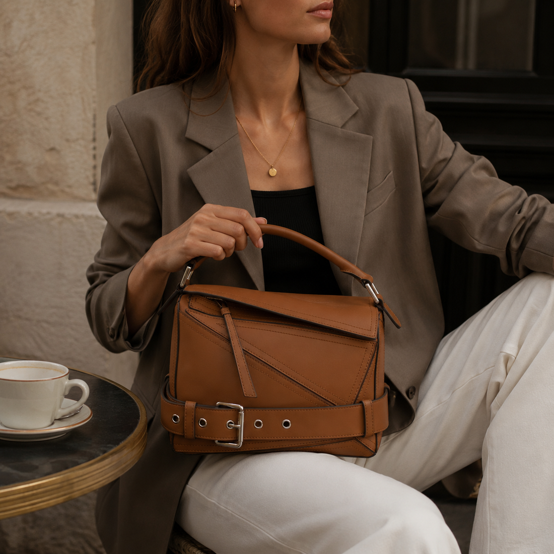 Bolso de Piel Pregato Modena Rock Cuero