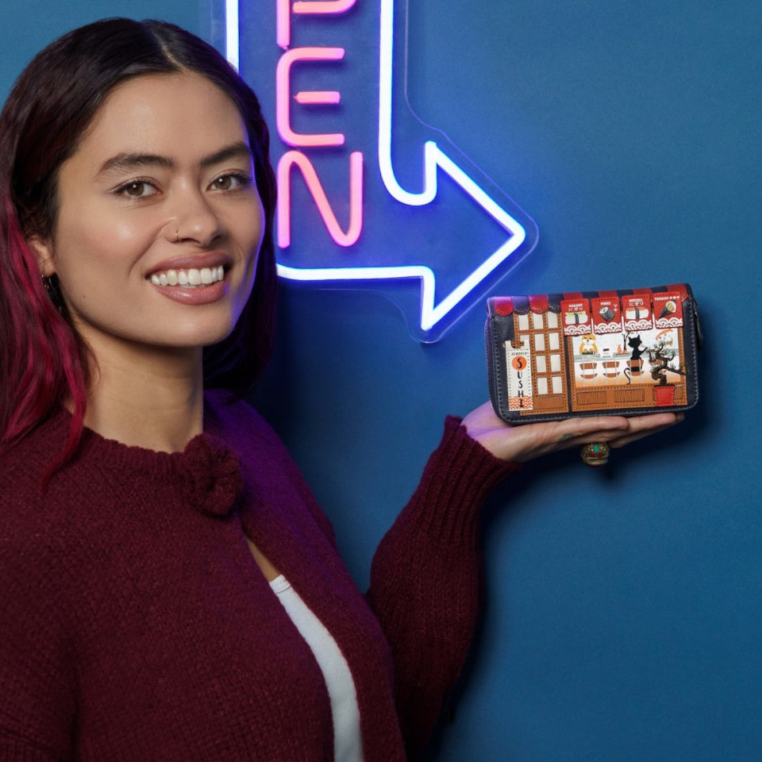 Billetero mediano Vendula Sushi Blue Edition