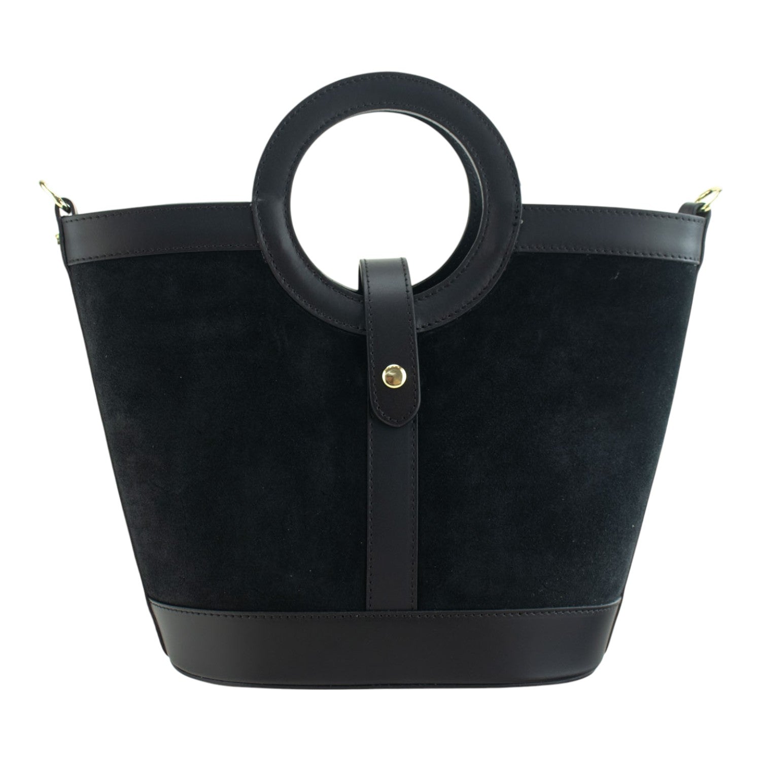 Bolso en piel Pregato Armonia Ante Negro