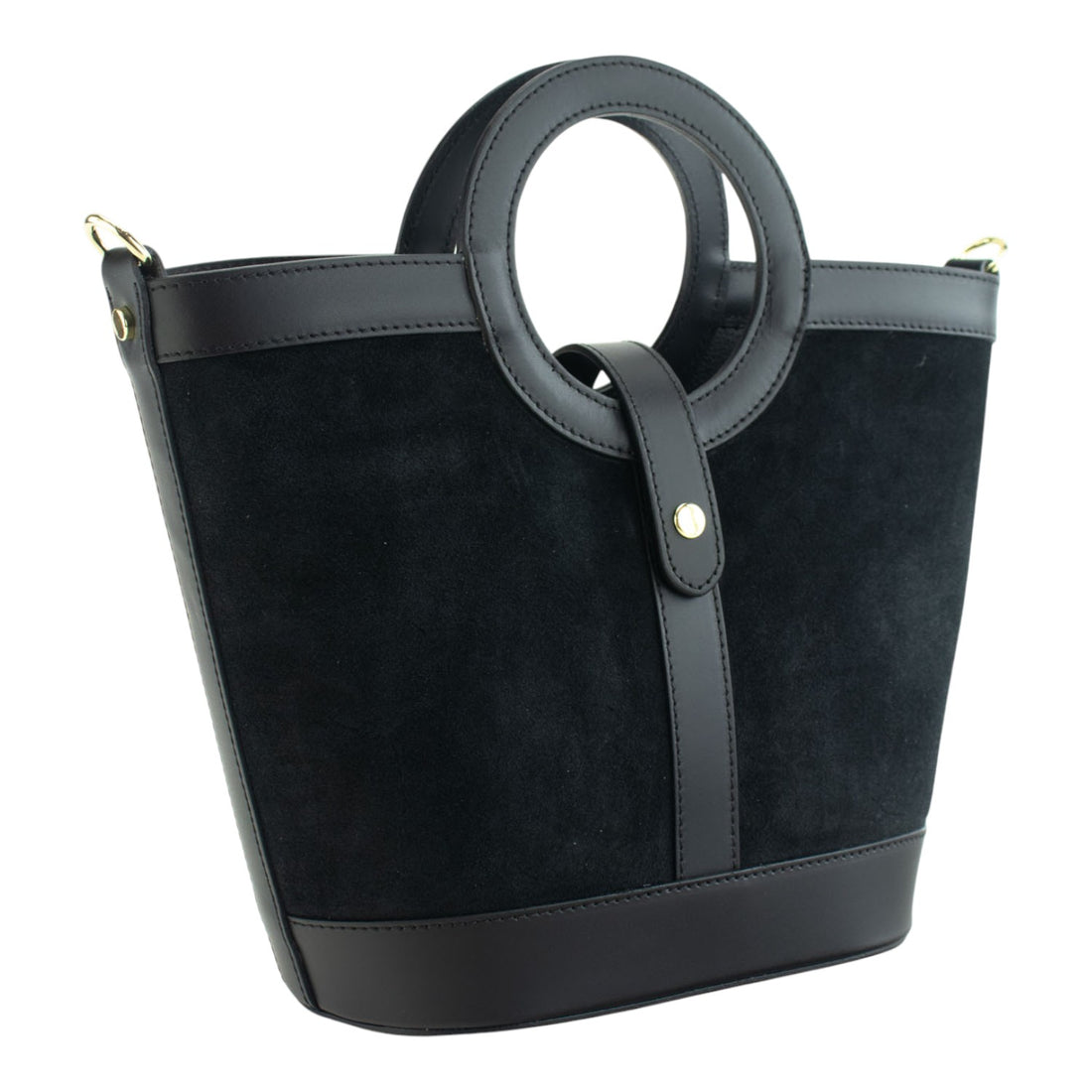 Bolso en piel Pregato Armonia Ante Negro