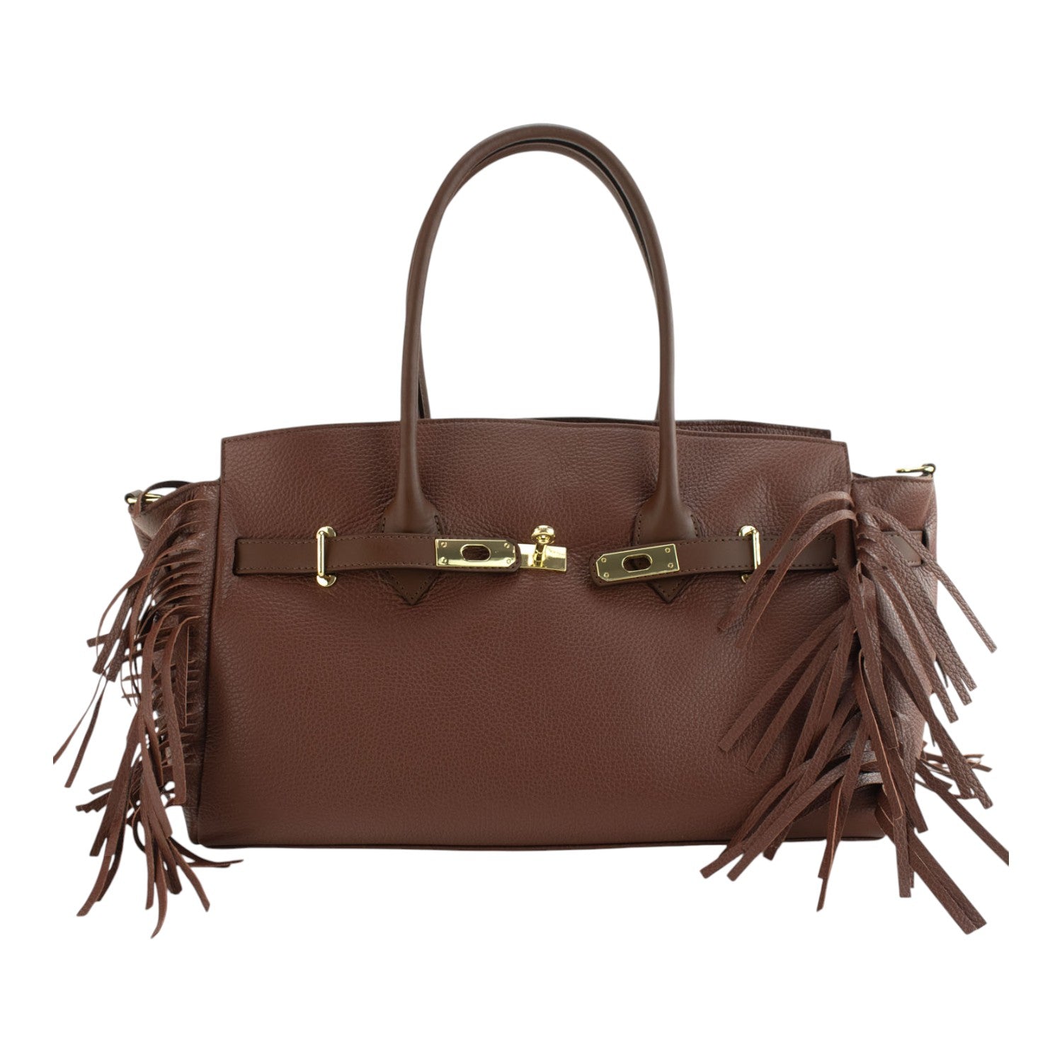 Bolso en piel Pregato Aurora Caramelo
