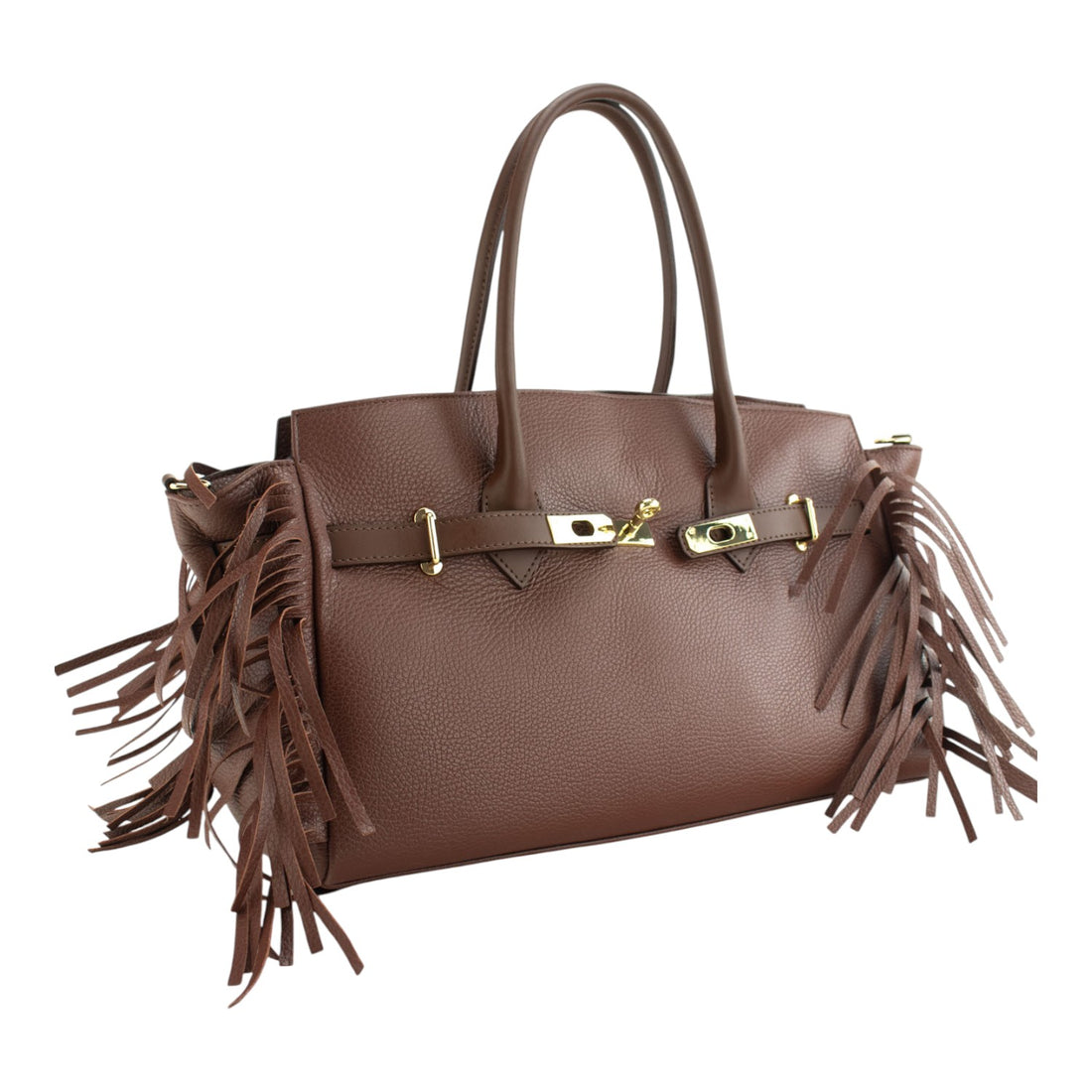 Bolso en piel Pregato Aurora Caramelo
