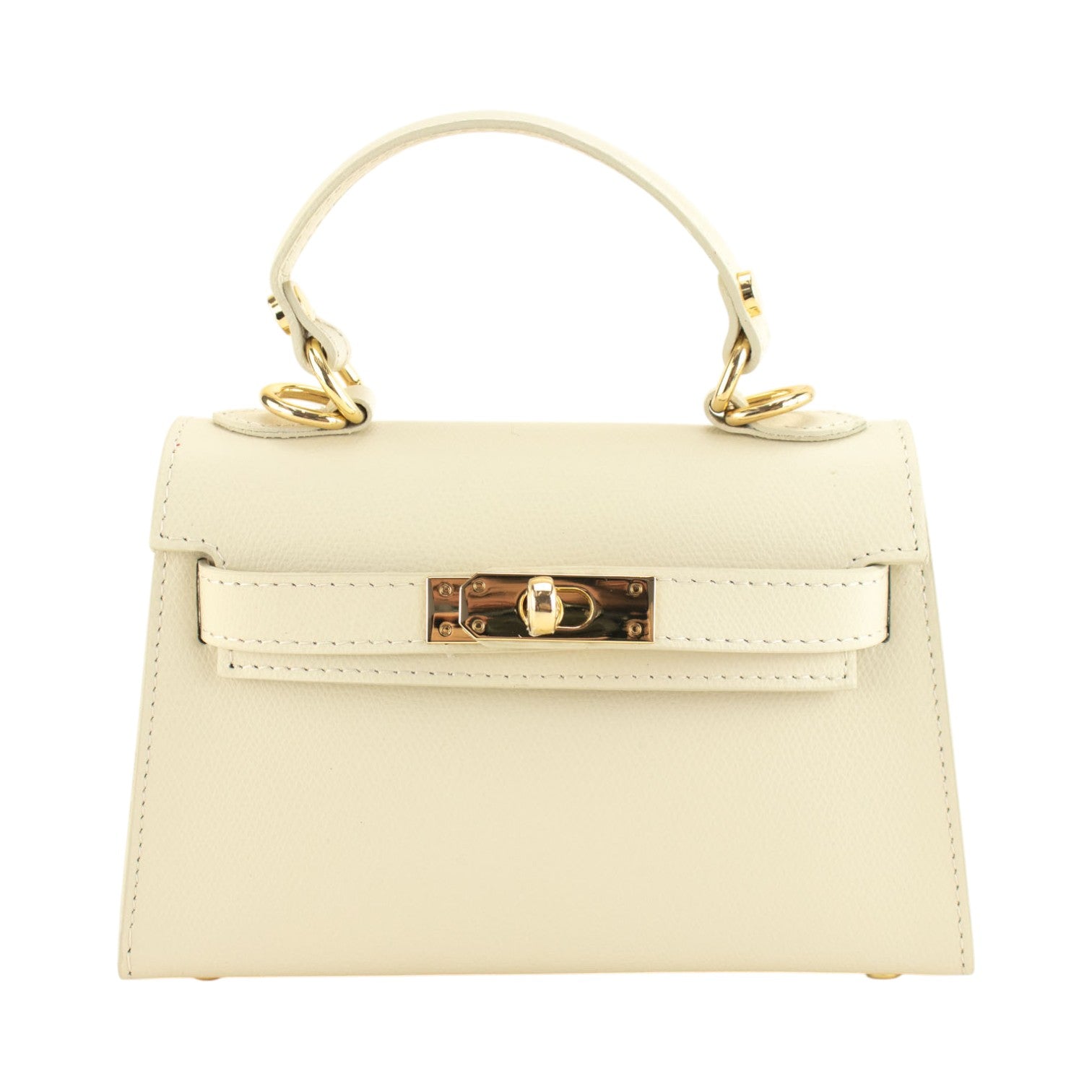 Bolso en Piel Pregato mini Latenza Beige