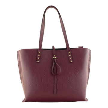 Bolso Shopper en Piel Pregato Loggia Burdeos