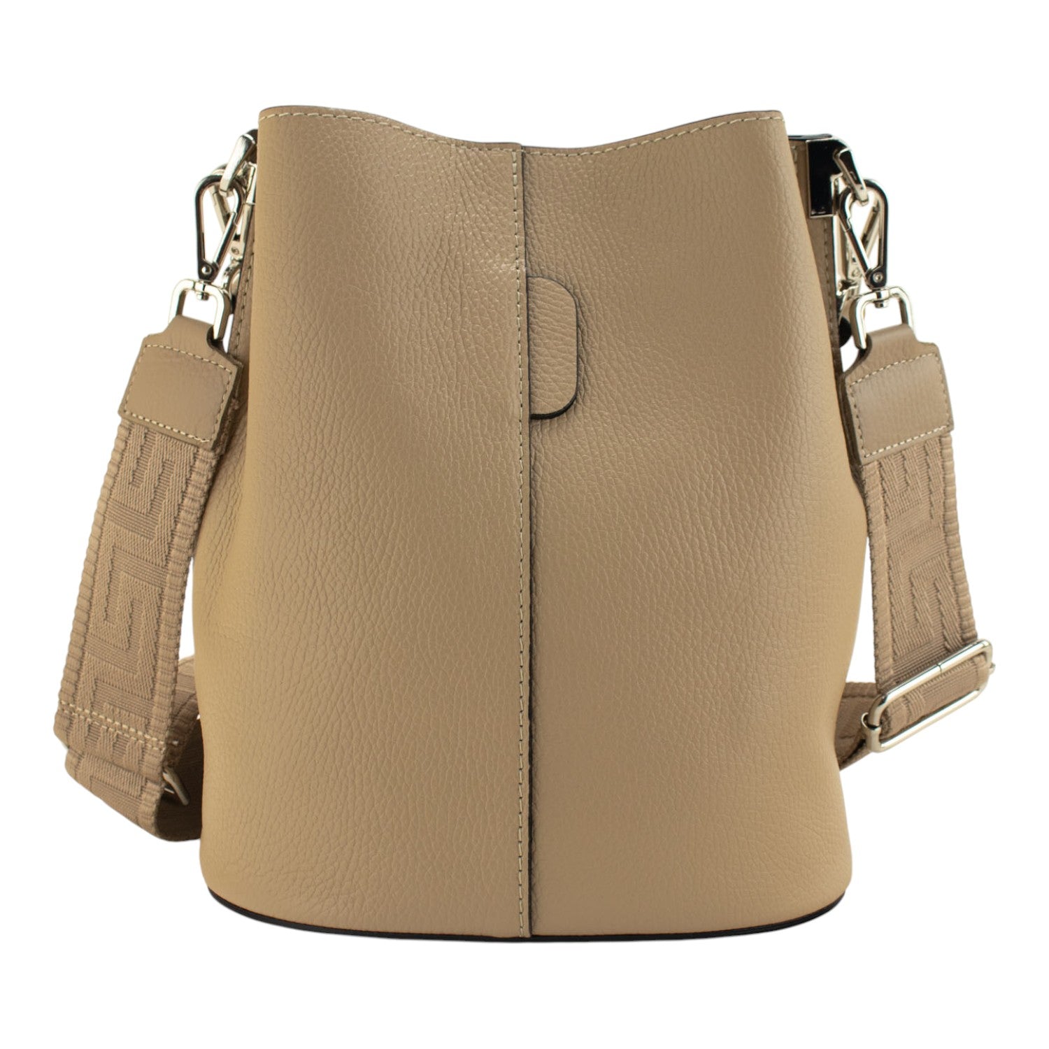 Bandolera Piel Pregato Secchio Taupe crema