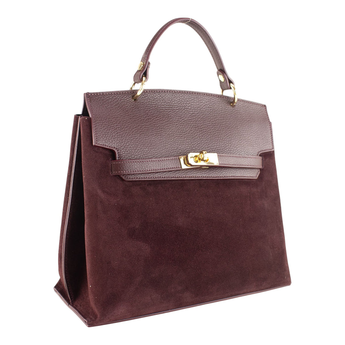 Bolso en Piel Pregato Nobile Ante Burdeos