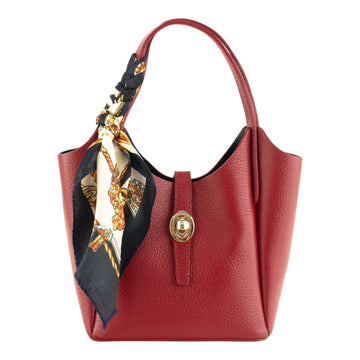 Bolso de Piel Pregato Carina Rojo