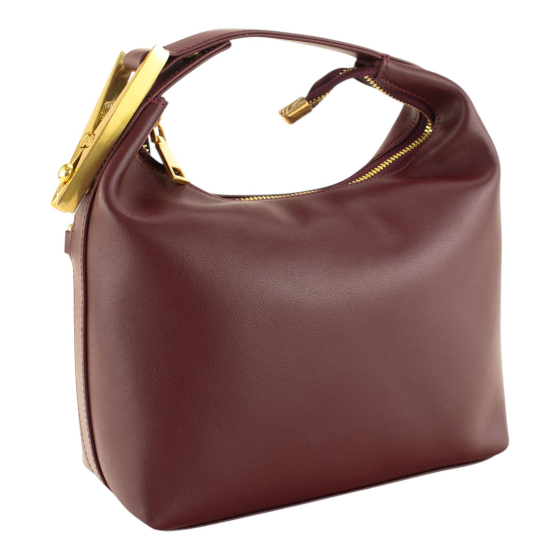 Bolso en piel Pregato Stella Burdeos