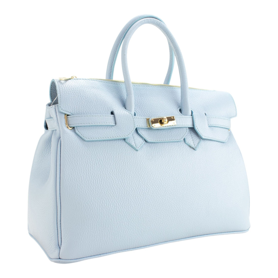 Bolso de Piel Pregato Juliette Azul cielo