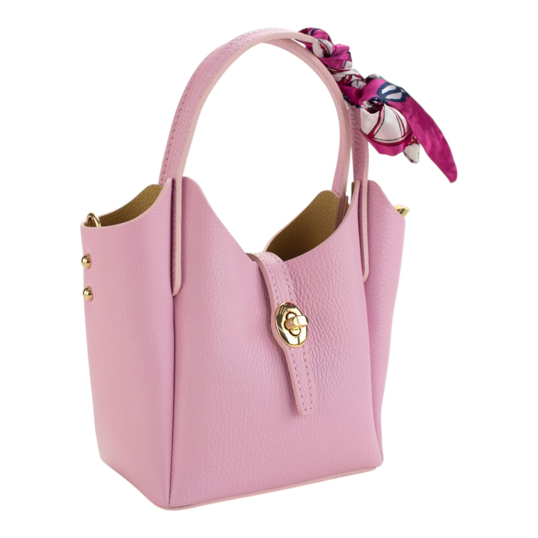 Bolso de Piel Pregato Carina Rosa claro
