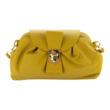 Bolso en Piel Pregato Dolce Mostaza