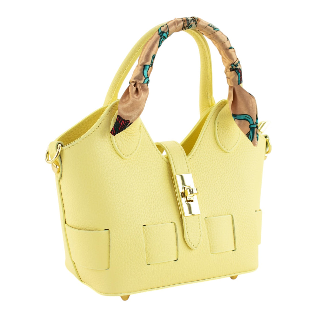 Bolso en Piel Pregato Piccolo tape Mantequilla