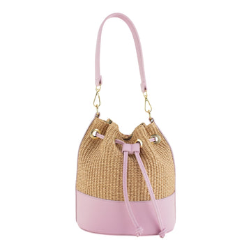 Bolso bucket en piel Pregato Zafira Rosa claro