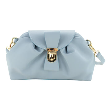 Bolso en Piel Pregato Dolce Azul cielo