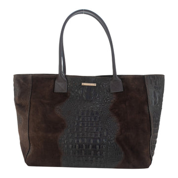 Bolso Shopper de Piel Pregato Velaria Chocolate