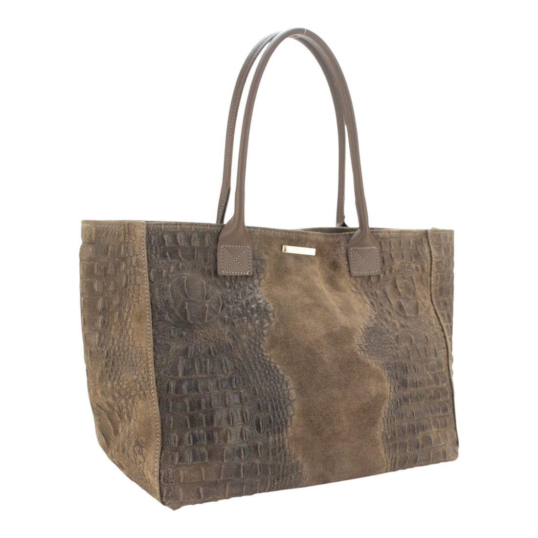 Bolso Shopper de Piel Pregato Velaria Taupe
