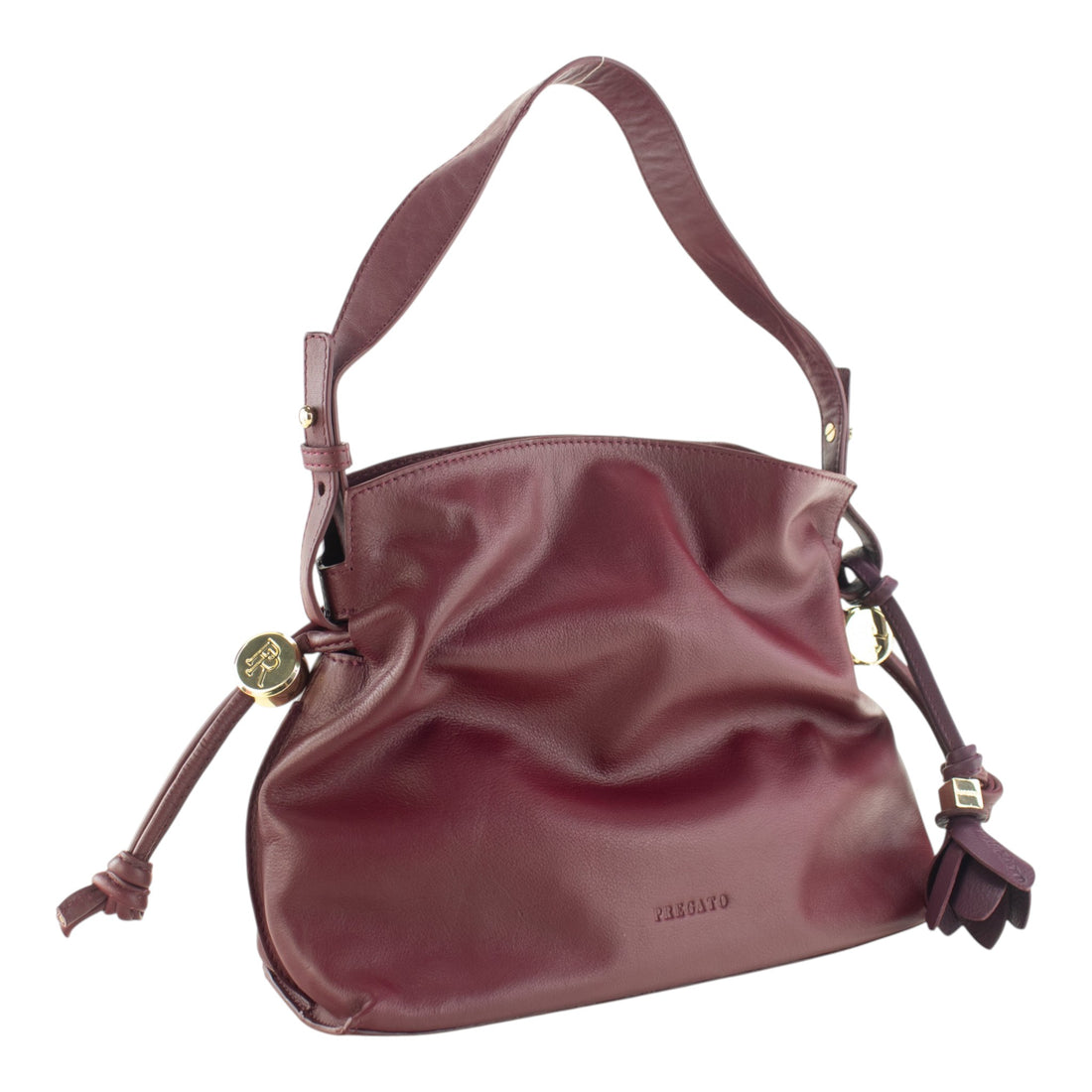 Bolso bandolera Pregato Lucca Premium Burdeos