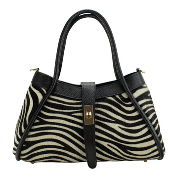Bolso de piel Pregato Pralina Zebra