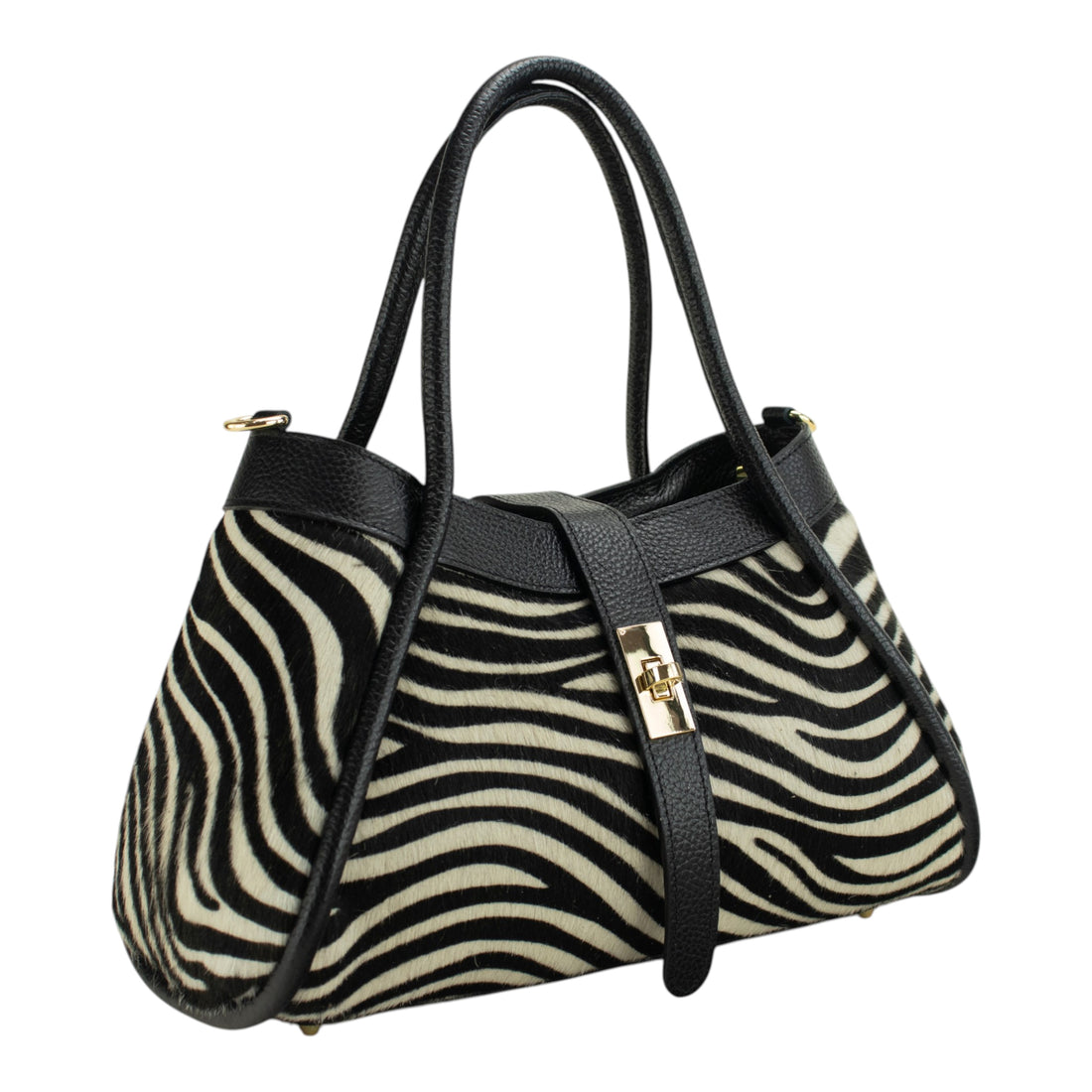 Bolso de piel Pregato Pralina Zebra