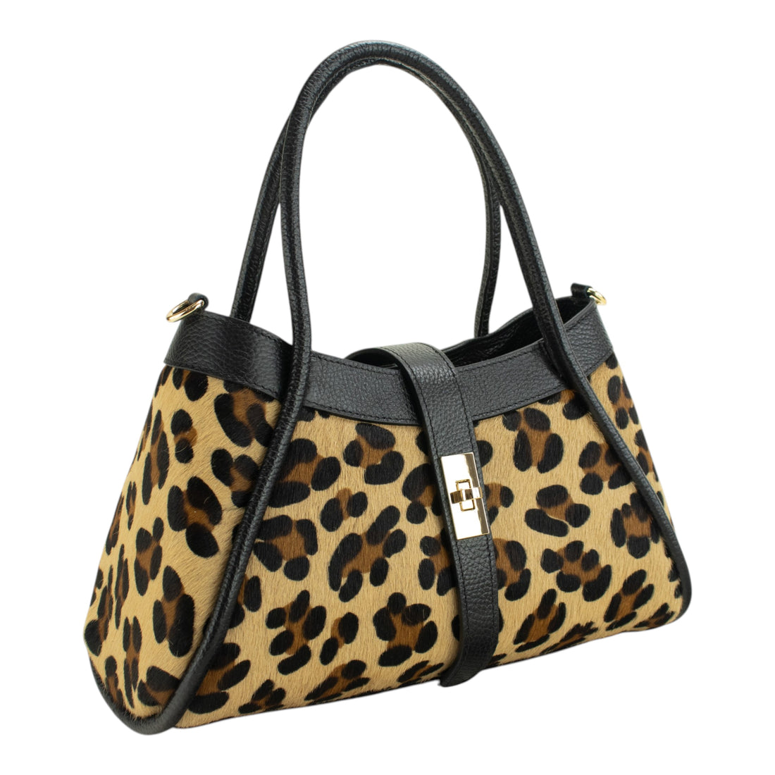 Bolso de piel Pregato Pralina Leopardo
