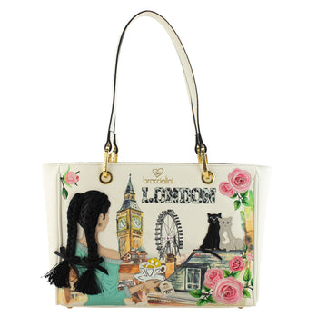 Bolso Shopper Braccialini Cartoline London