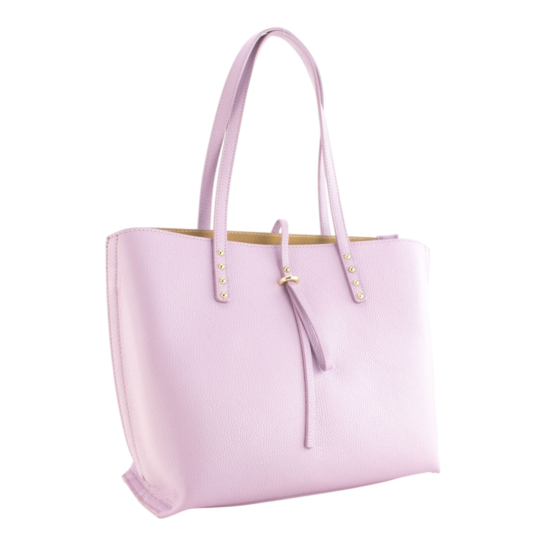 Bolso Shopper en Piel Pregato Loggia Malva