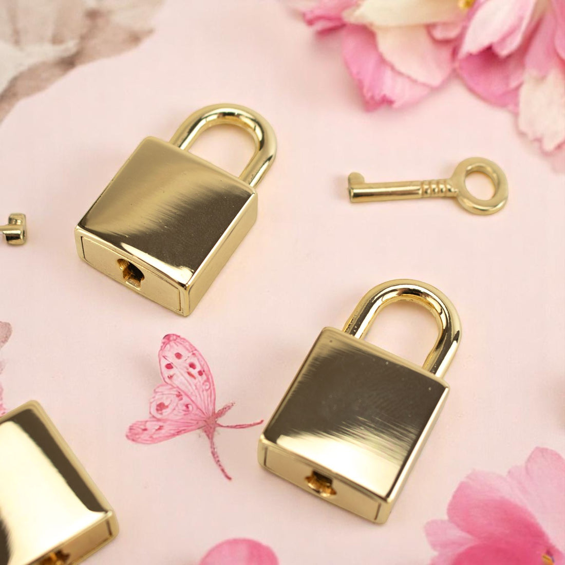 Candado con llave Pregato Dorado