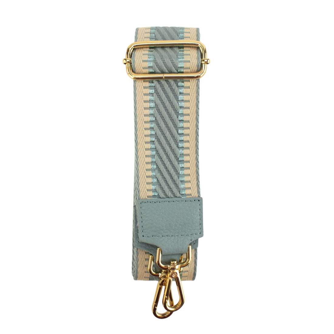 Cinta ajustable para Bolso Pregato Premium Azul Cielo Dorado