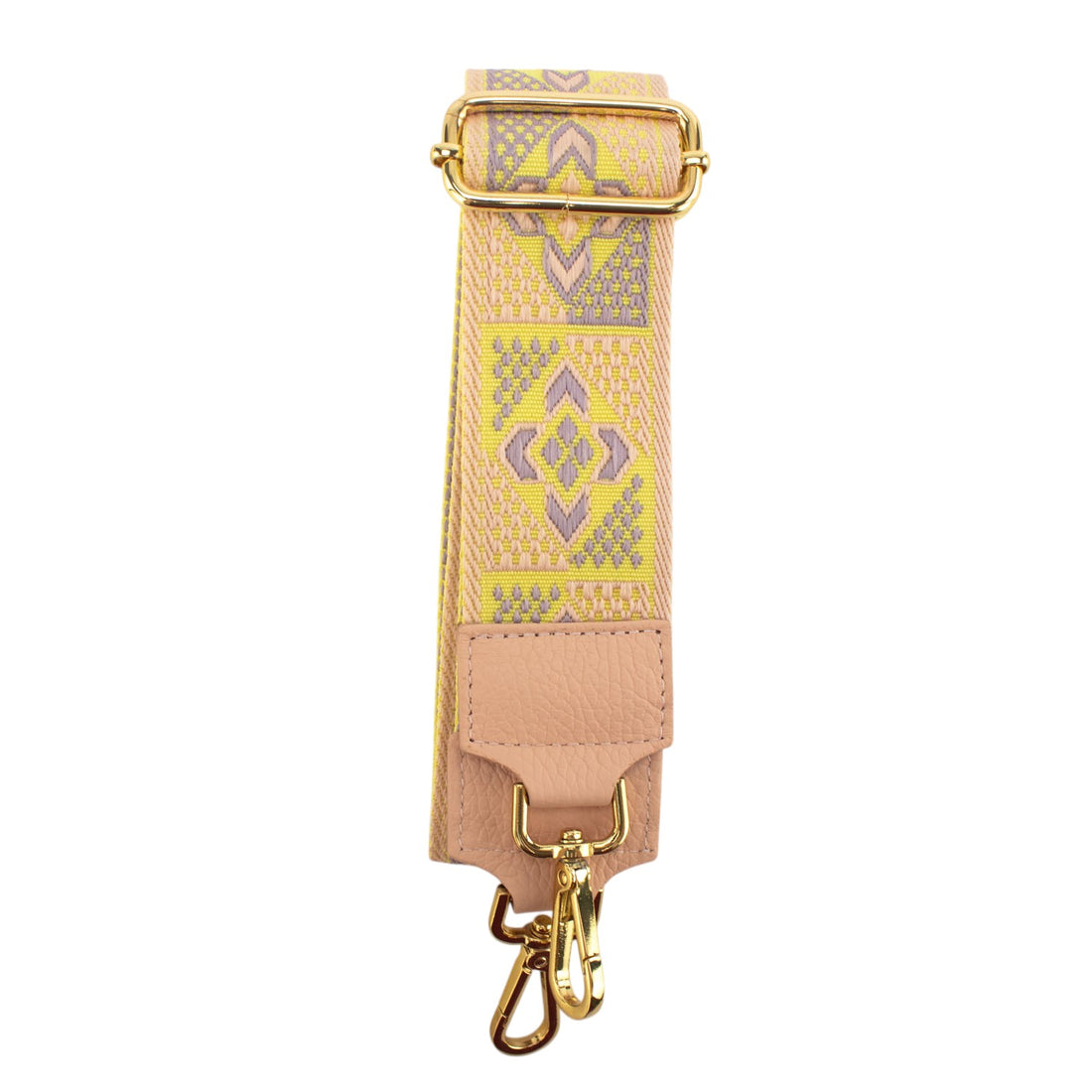 Cinta ajustable para Bolso Pregato Rombos Amarillo Lila