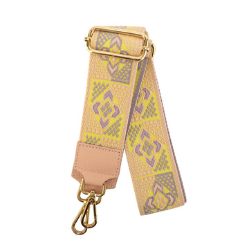 Cinta ajustable para Bolso Pregato Rombos Amarillo Lila