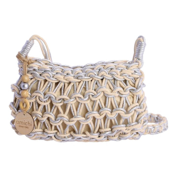 Bandolera pequeña Amichi hilo Dusk Plateado - KimondoShop